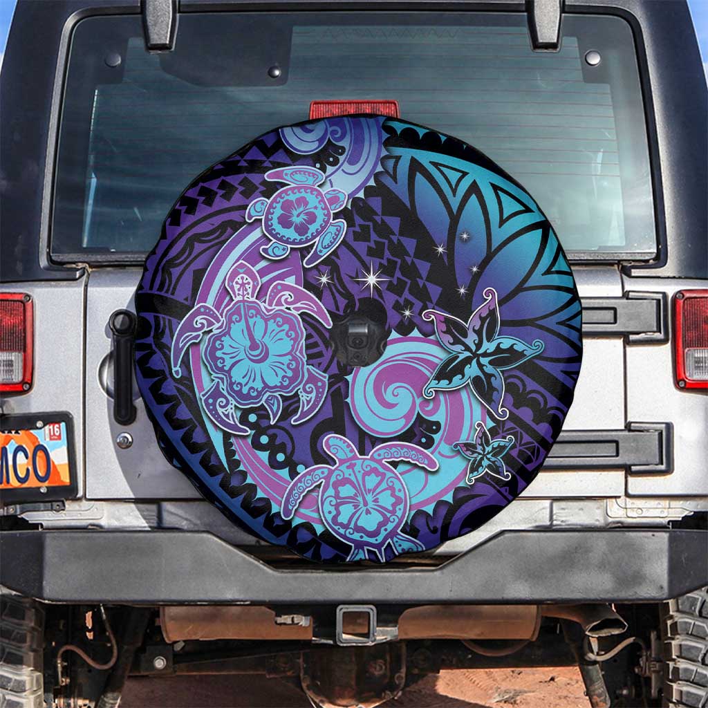 Hawaii Makahiki Turtle Spare Tire Cover Spiral Polynesian Tattoo