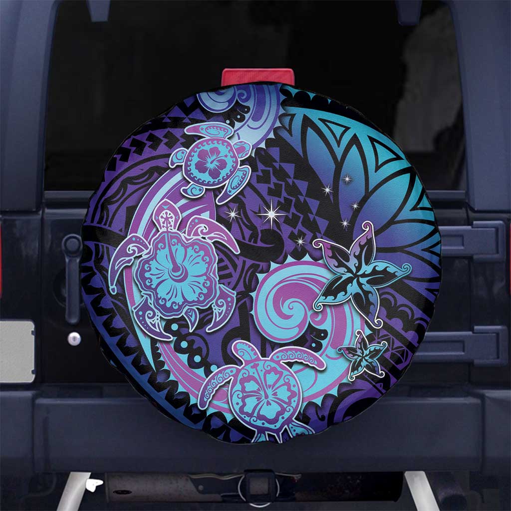 Hawaii Makahiki Turtle Spare Tire Cover Spiral Polynesian Tattoo LT05 - Polynesian Pride