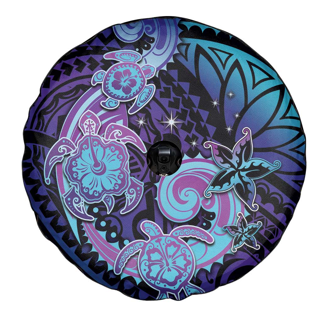 Hawaii Makahiki Turtle Spare Tire Cover Spiral Polynesian Tattoo LT05 - Polynesian Pride