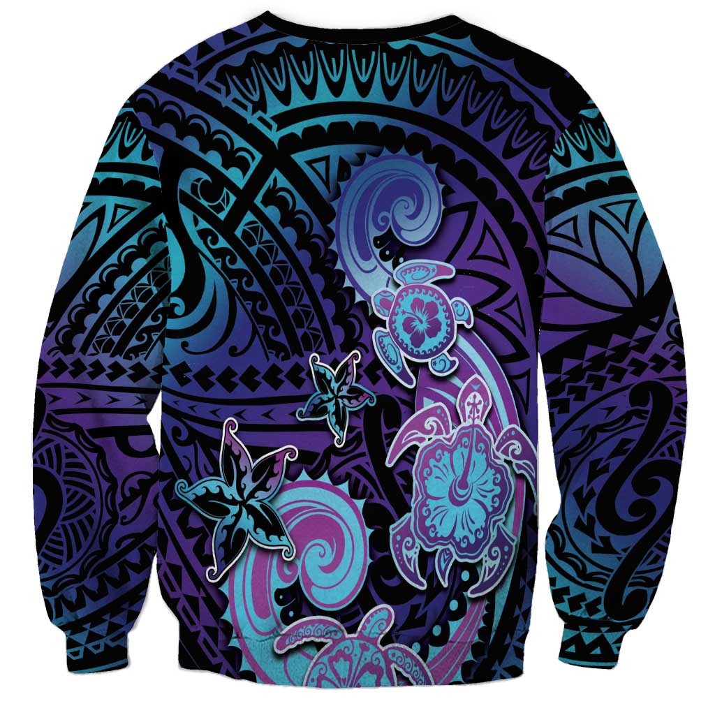Hawaii Makahiki Turtle Sweatshirt Spiral Polynesian Tattoo LT05 - Polynesian Pride