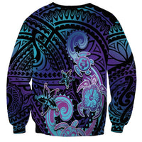 Hawaii Makahiki Turtle Sweatshirt Spiral Polynesian Tattoo LT05 - Polynesian Pride