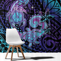 Hawaii Makahiki Turtle Window Curtain Spiral Polynesian Tattoo LT05 - Polynesian Pride