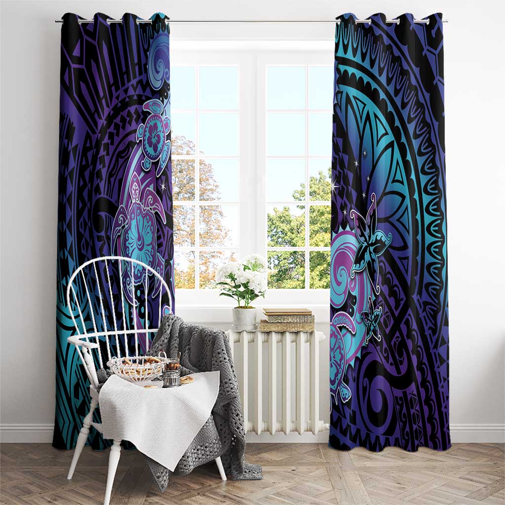 Hawaii Makahiki Turtle Window Curtain Spiral Polynesian Tattoo LT05 - Polynesian Pride