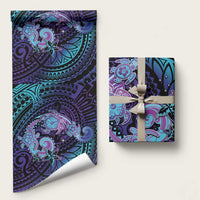 Hawaii Makahiki Turtle Wrapping Paper Spiral Polynesian Tattoo LT05 58" × 23" Purple - Polynesian Pride