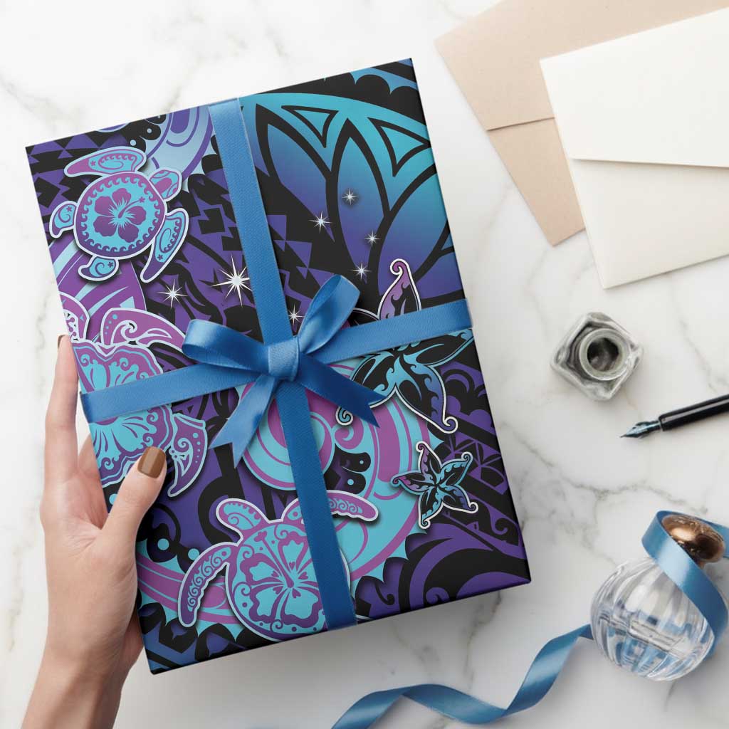 Hawaii Makahiki Turtle Wrapping Paper Spiral Polynesian Tattoo LT05 - Polynesian Pride