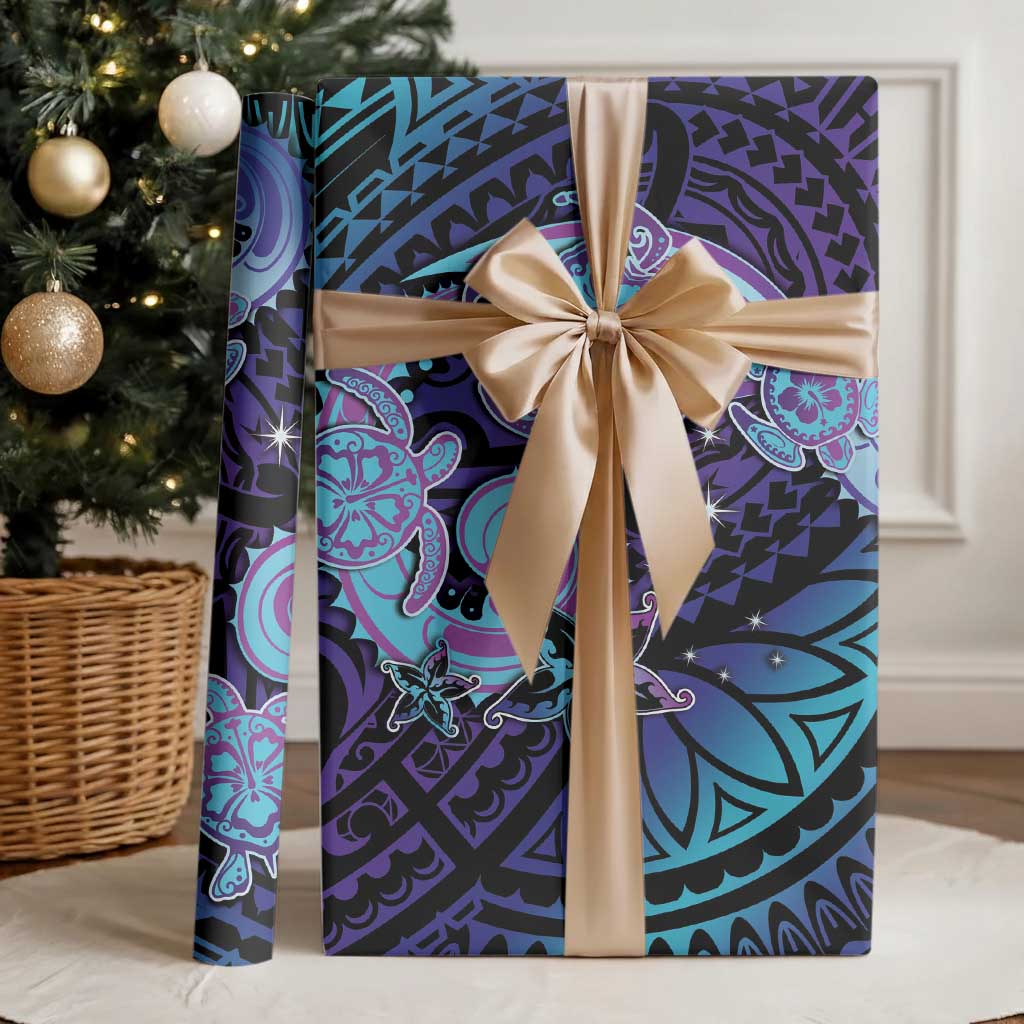 Hawaii Makahiki Turtle Wrapping Paper Spiral Polynesian Tattoo LT05 - Polynesian Pride