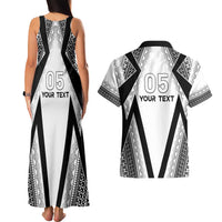 Custom Bula Fiji Football Couples Matching Tank Maxi Dress and Hawaiian Shirt Go Champions - Polynesian Pride