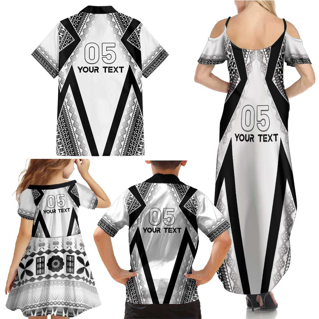 Custom Bula Fiji Football Family Matching Summer Maxi Dress and Hawaiian Shirt Go Champions - Polynesian Pride