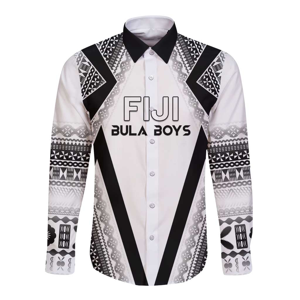 Custom Bula Fiji Football Long Sleeve Button Shirt Go Champions - Polynesian Pride