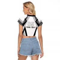 Custom Bula Fiji Football Raglan Cropped T Shirt Go Champions - Polynesian Pride