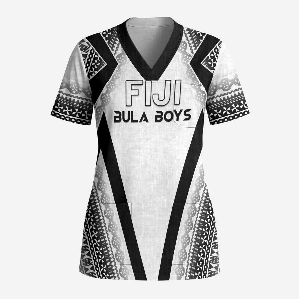 Custom Bula Fiji Football Scrub Top Go Champions - Polynesian Pride