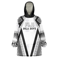 Custom Bula Fiji Football Wearable Blanket Hoodie Go Champions - Polynesian Pride