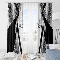 Bula Fiji Football Window Curtain Go Champions - Polynesian Pride