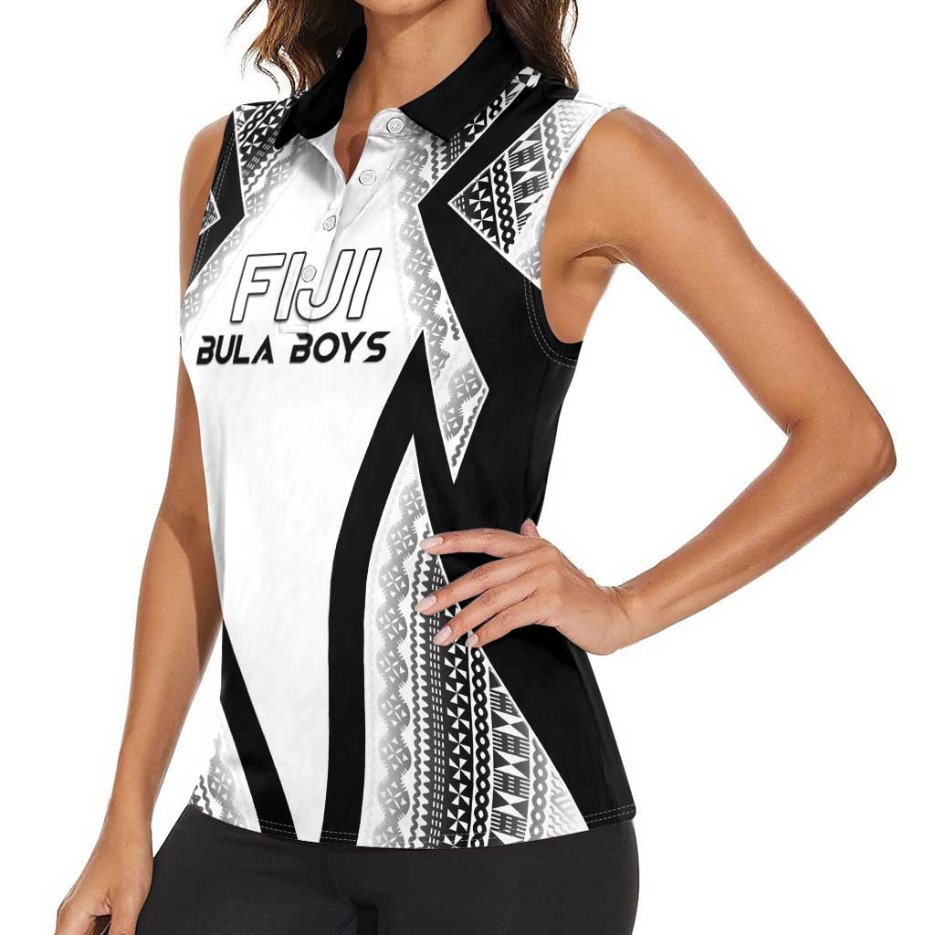 Custom Bula Fiji Football Women Sleeveless Polo Shirt Go Champions - Polynesian Pride
