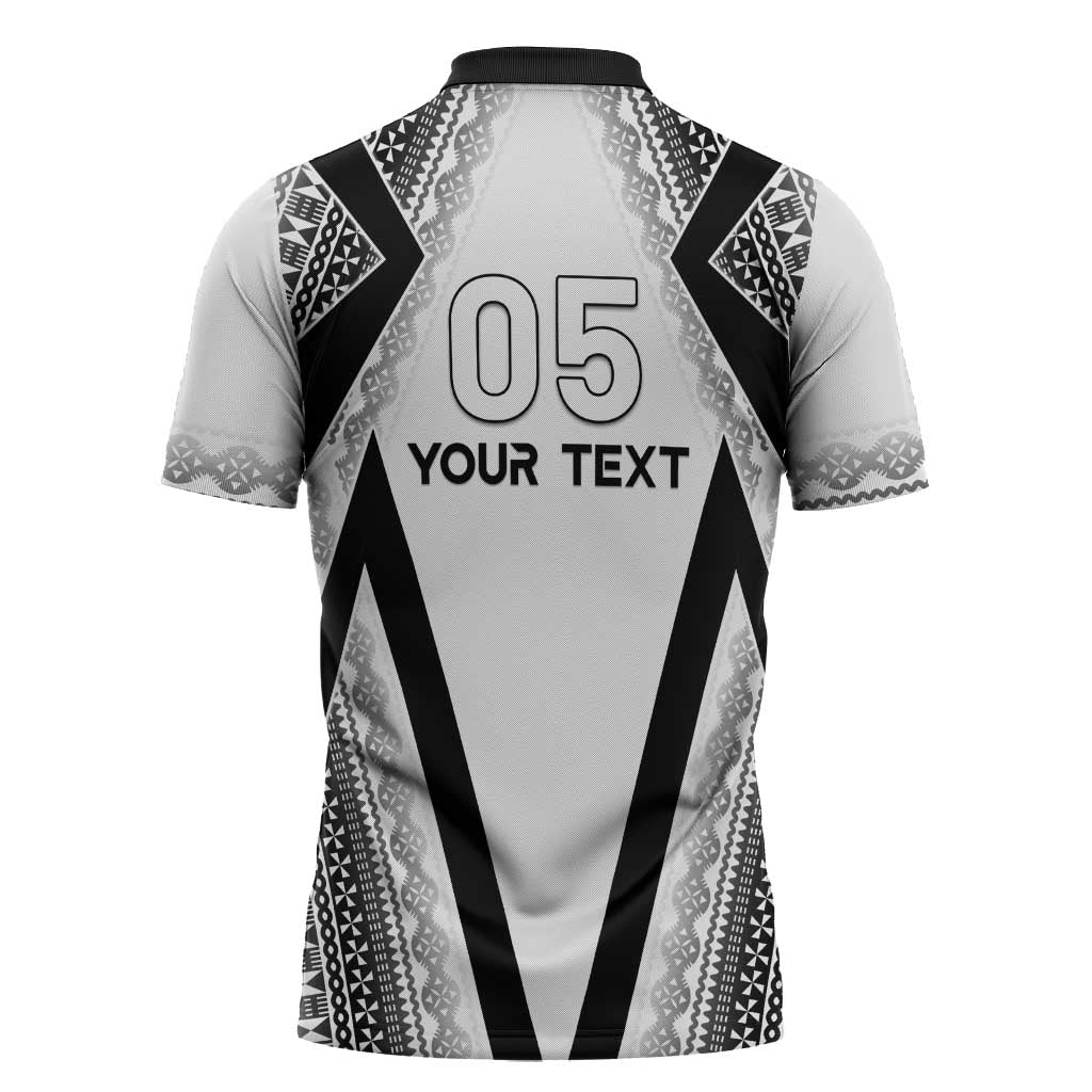 Custom Bula Fiji Football Zipper Polo Shirt Go Champions - Polynesian Pride