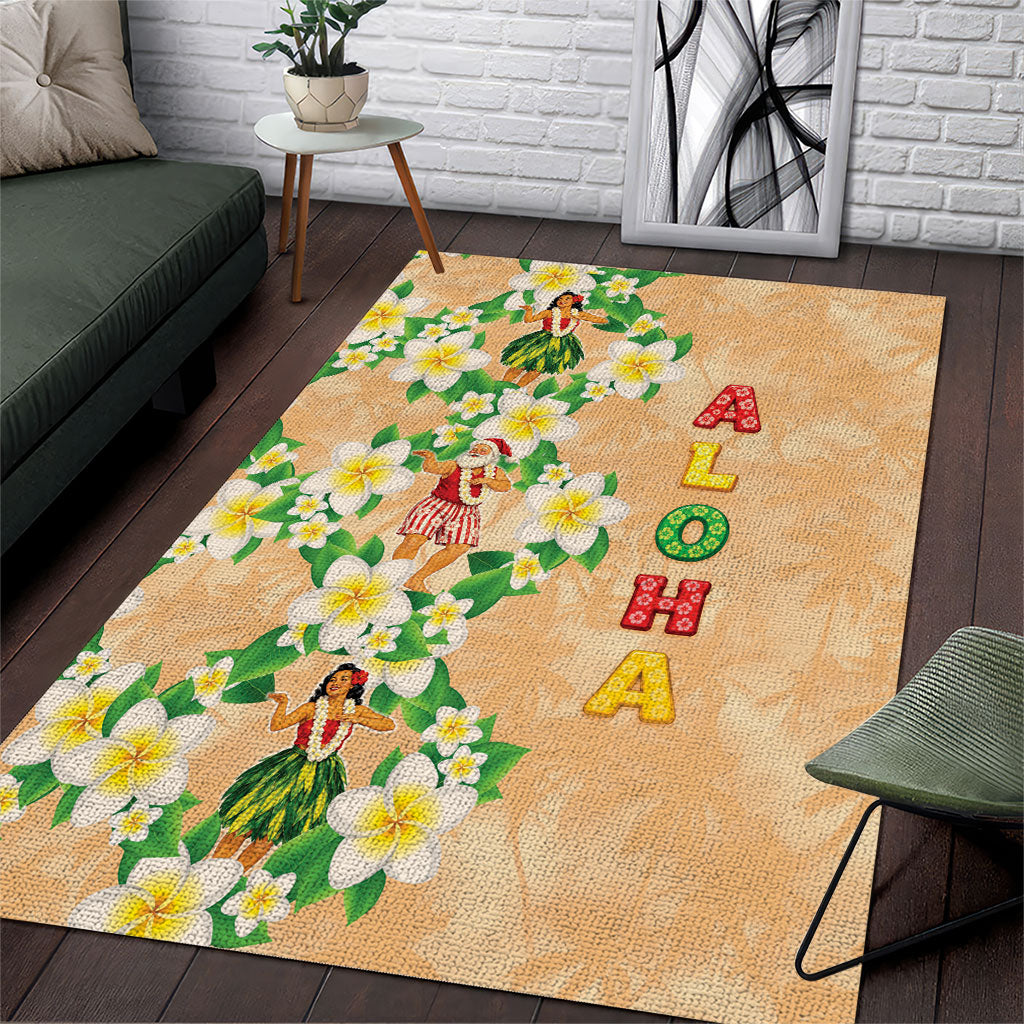 Aloha Hawaii Chilly Christmas Area Rug Tropical Vibes LT05 Beige - Polynesian Pride