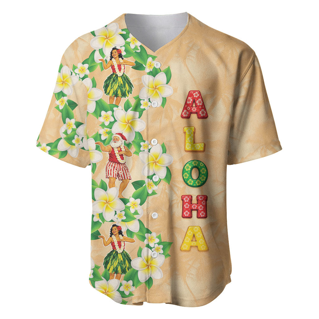 Aloha Hawaii Chilly Christmas Baseball Jersey Tropical Vibes LT05 Beige - Polynesian Pride