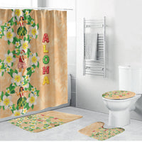 Aloha Hawaii Chilly Christmas Bathroom Set Tropical Vibes LT05 Bathroom Set (4 pcs) Beige - Polynesian Pride