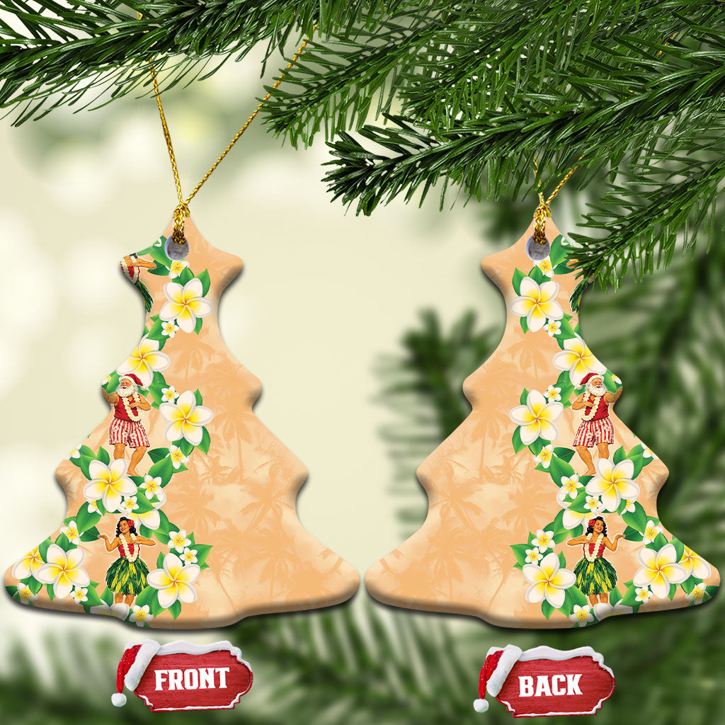 Aloha Hawaii Chilly Christmas Ceramic Ornament Tropical Vibes LT05 Christmas Tree Beige - Polynesian Pride