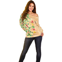 Aloha Hawaii Chilly Christmas Off Shoulder Sweater Tropical Vibes LT05 - Polynesian Pride