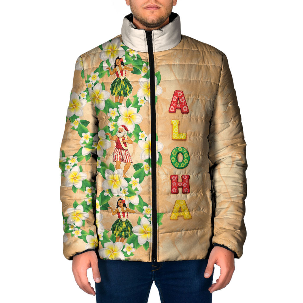 Aloha Hawaii Chilly Christmas Padded Jacket Tropical Vibes LT05 Men Beige - Polynesian Pride