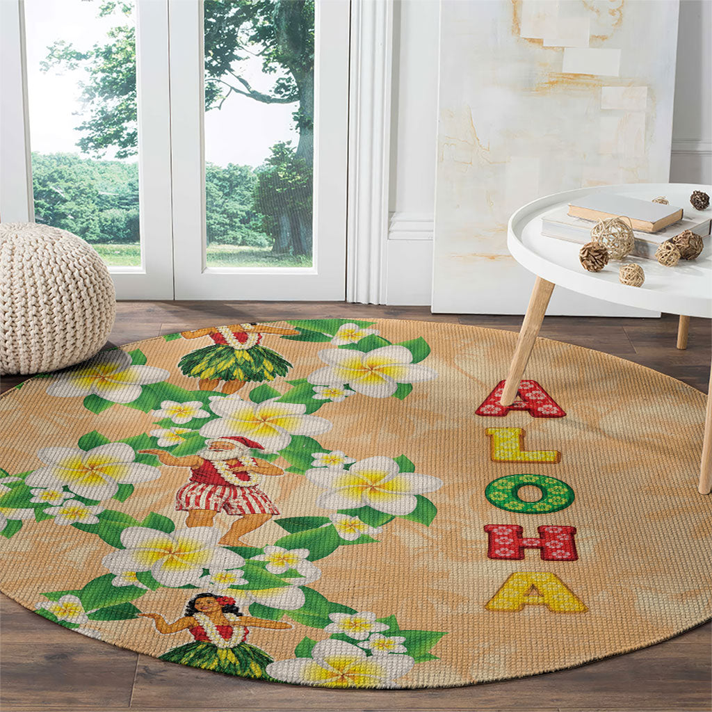 Aloha Hawaii Chilly Christmas Round Carpet Tropical Vibes LT05 - Polynesian Pride