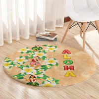 Aloha Hawaii Chilly Christmas Round Carpet Tropical Vibes LT05 - Polynesian Pride