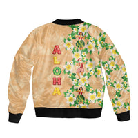 Aloha Hawaii Chilly Christmas Sleeve Zip Bomber Jacket Tropical Vibes LT05 - Polynesian Pride