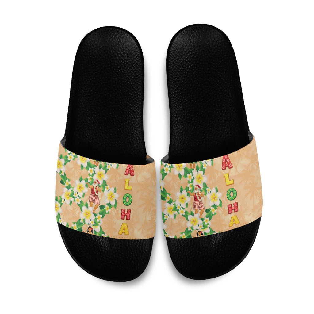 Aloha Hawaii Chilly Christmas Slide Sandals Tropical Vibes LT05 Beige - Polynesian Pride