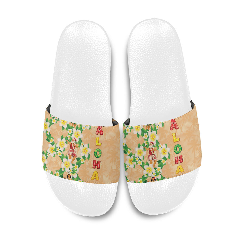 Aloha Hawaii Chilly Christmas Slide Sandals Tropical Vibes LT05 Beige - Polynesian Pride