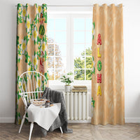 Aloha Hawaii Chilly Christmas Window Curtain Tropical Vibes LT05 - Polynesian Pride