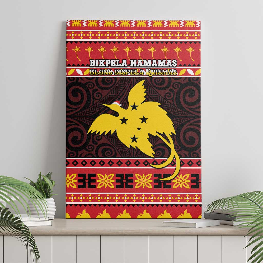 Papua New Guinea Christmas Canvas Wall Art Santa Raggiana LT05 - Polynesian Pride