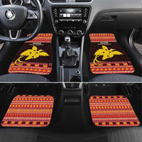 Papua New Guinea Christmas Car Mats Santa Raggiana LT05 Set 4pcs Red - Polynesian Pride