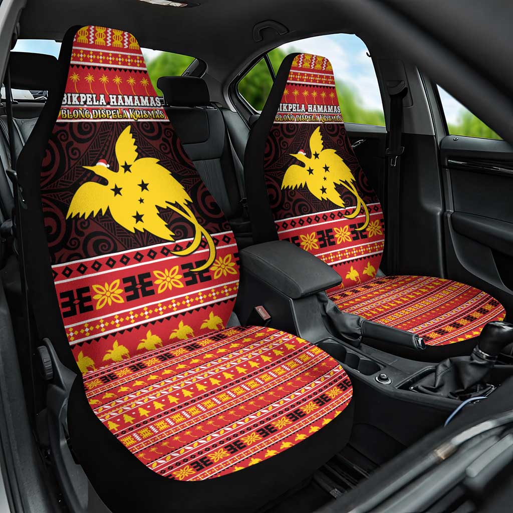 Papua New Guinea Christmas Car Seat Cover Santa Raggiana