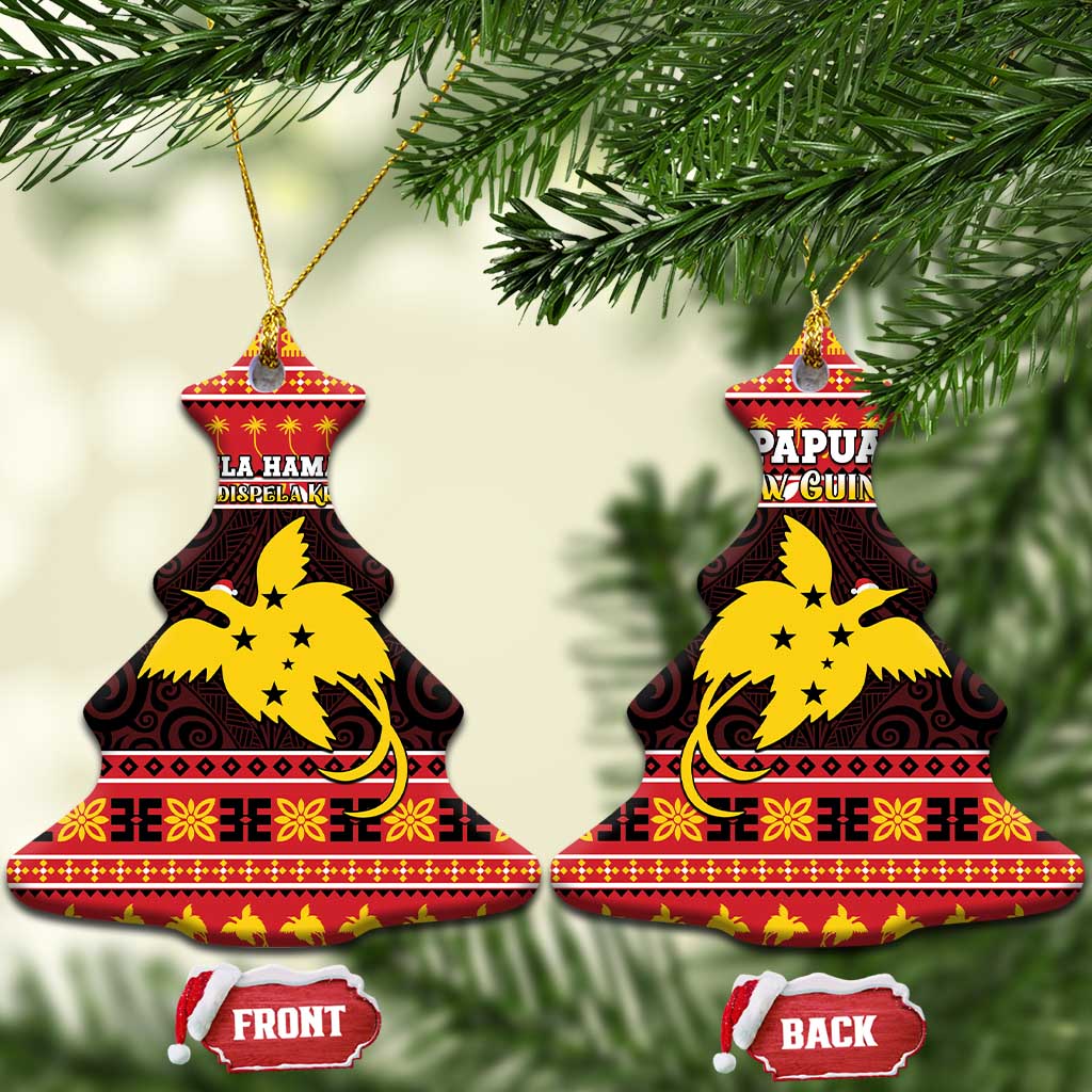 Papua New Guinea Christmas Ceramic Ornament Santa Raggiana LT05 Christmas Tree Red - Polynesian Pride
