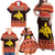 Papua New Guinea Christmas Family Matching Off Shoulder Maxi Dress and Hawaiian Shirt Santa Raggiana