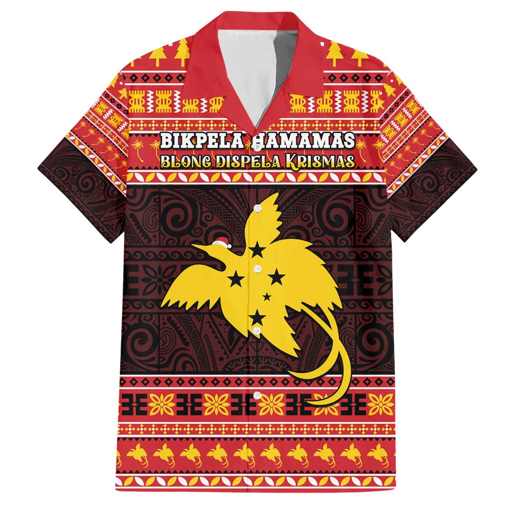 Papua New Guinea Christmas Hawaiian Shirt Santa Raggiana LT05 Red - Polynesian Pride