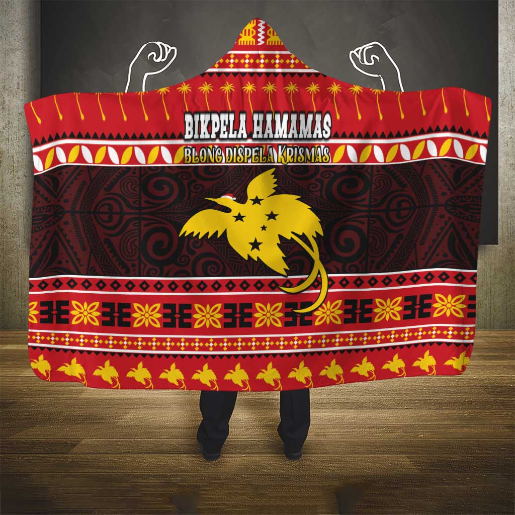Papua New Guinea Christmas Hooded Blanket Santa Raggiana LT05 - Polynesian Pride