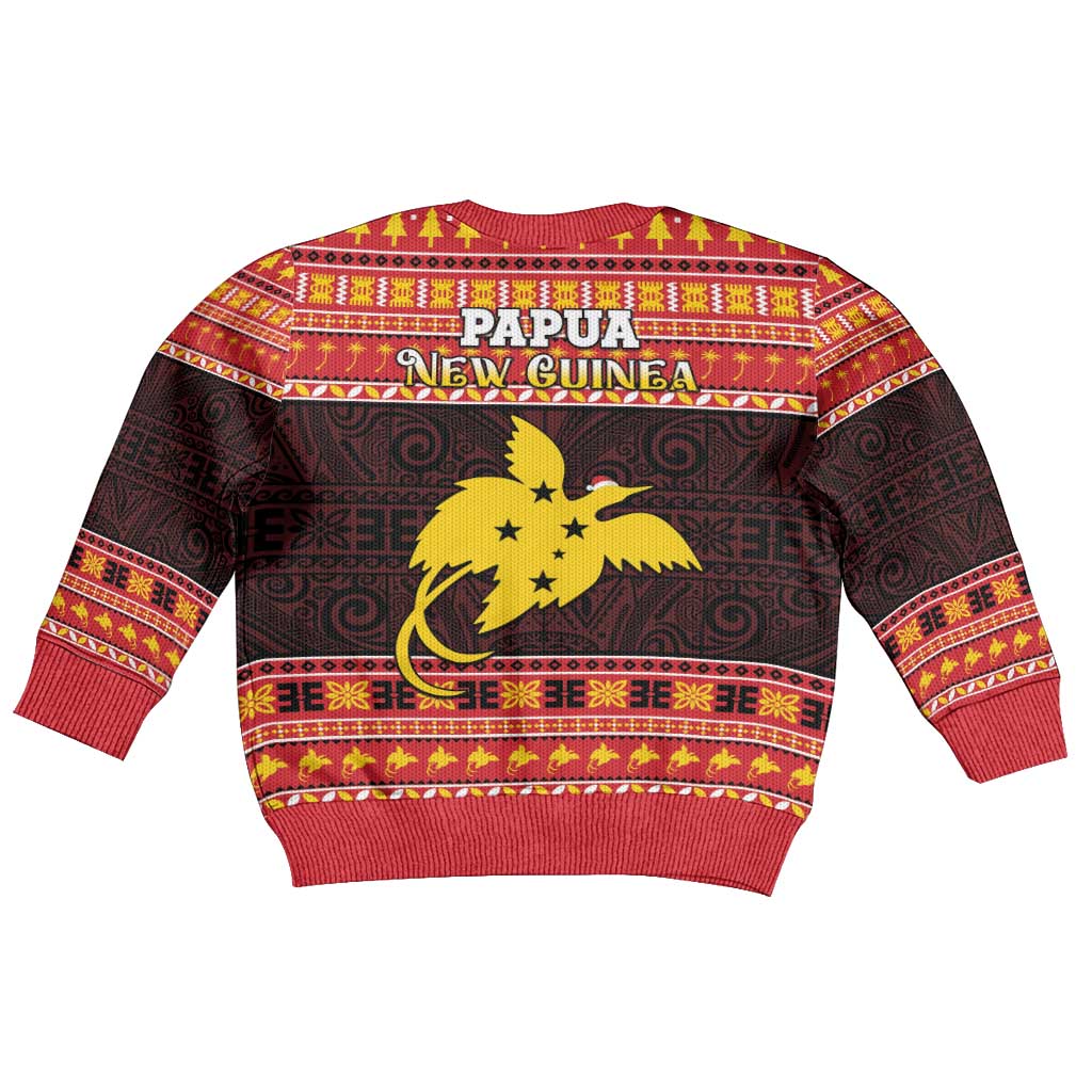 Papua New Guinea Christmas Kid Ugly Christmas Sweater Santa Raggiana