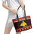 Papua New Guinea Christmas Leather Tote Bag Santa Raggiana