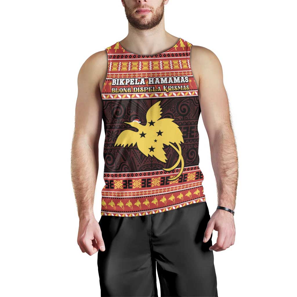 Papua New Guinea Christmas Men Tank Top Santa Raggiana LT05 - Polynesian Pride