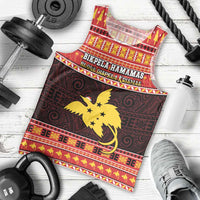 Papua New Guinea Christmas Men Tank Top Santa Raggiana LT05 - Polynesian Pride