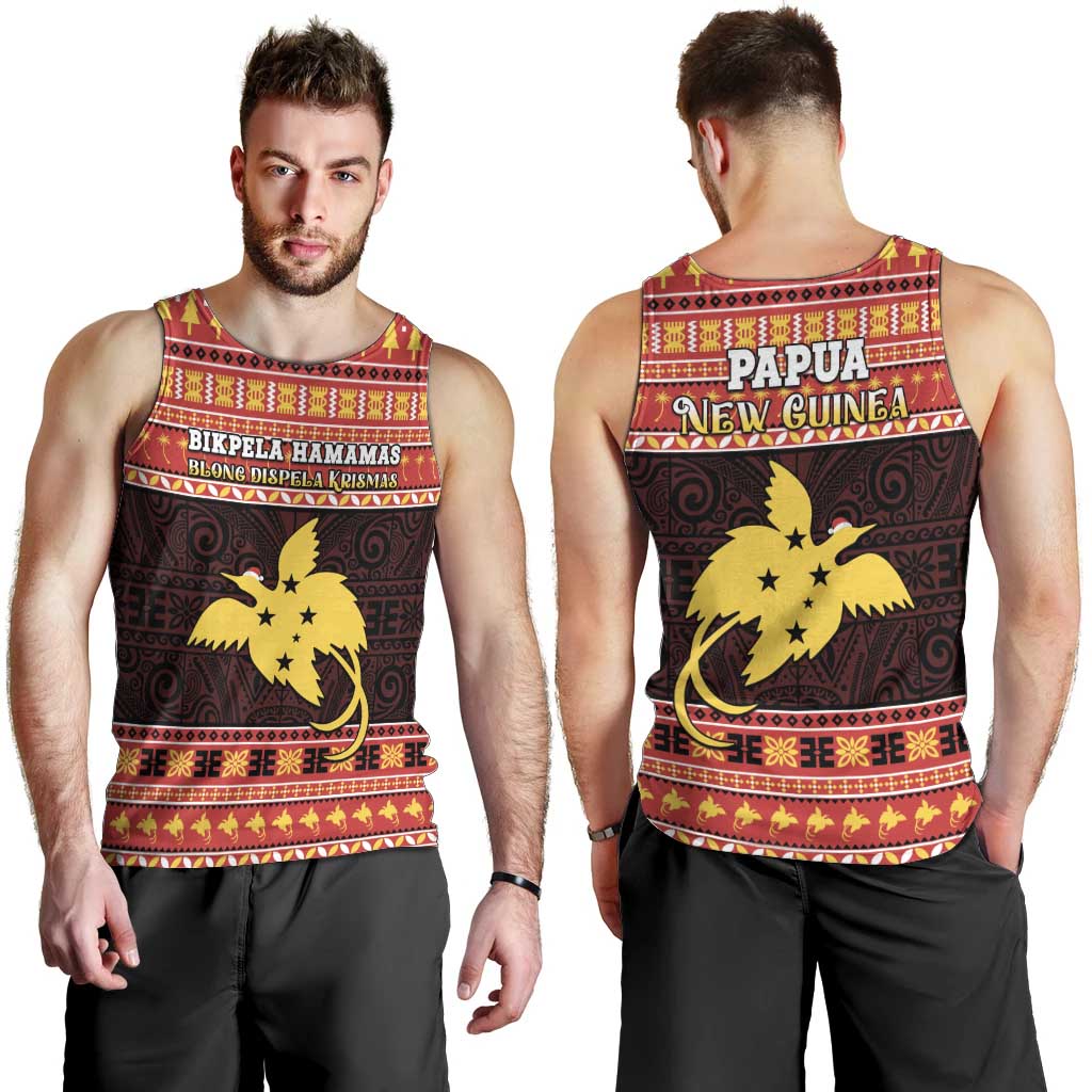 Papua New Guinea Christmas Men Tank Top Santa Raggiana LT05 - Polynesian Pride