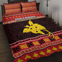 Papua New Guinea Christmas Quilt Bed Set Santa Raggiana LT05 Red - Polynesian Pride