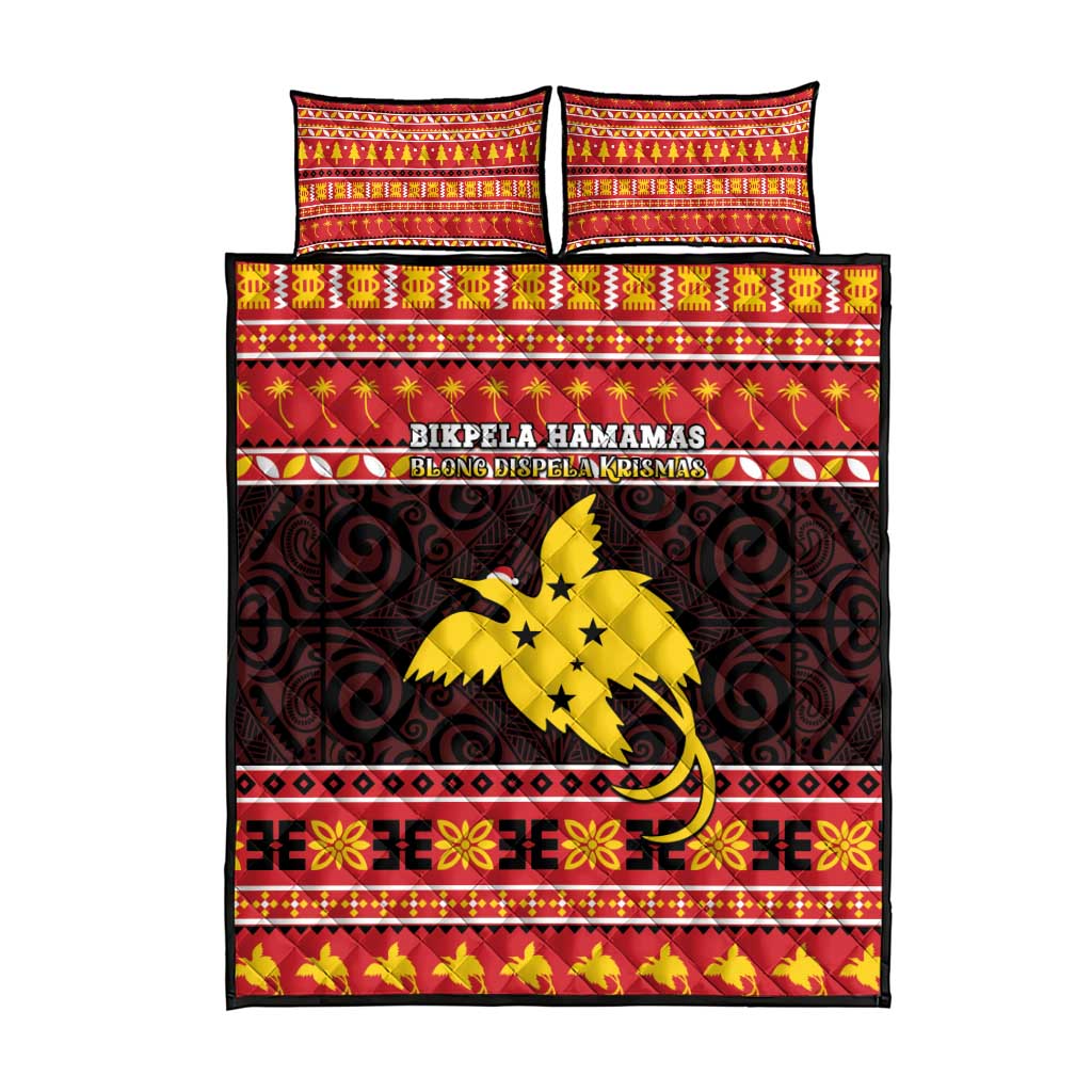 Papua New Guinea Christmas Quilt Bed Set Santa Raggiana LT05 - Polynesian Pride