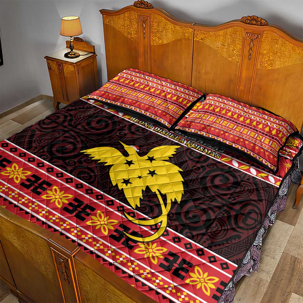 Papua New Guinea Christmas Quilt Bed Set Santa Raggiana LT05 - Polynesian Pride