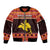 Papua New Guinea Christmas Sleeve Zip Bomber Jacket Santa Raggiana