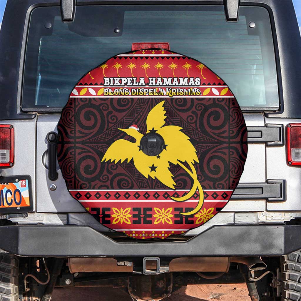 Papua New Guinea Christmas Spare Tire Cover Santa Raggiana LT05 Red - Polynesian Pride