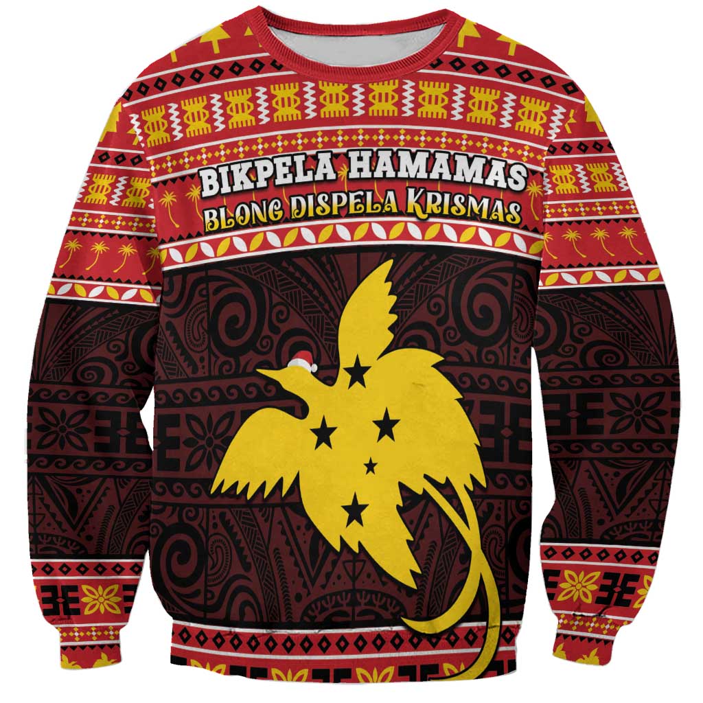 Papua New Guinea Christmas Sweatshirt Santa Raggiana LT05 Unisex Red - Polynesian Pride