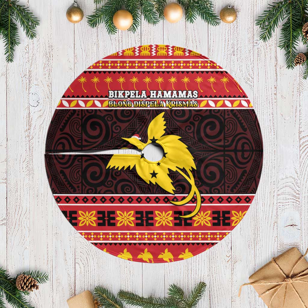 Papua New Guinea Christmas Tree Skirt Santa Raggiana